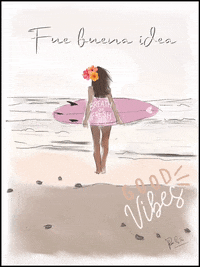 Paulissanchez girl peace relax surf GIF