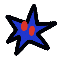 claiben little star cute star blue star cartoon star Sticker