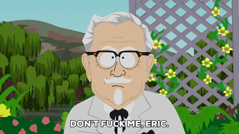 angry colonel sanders GIF by South Park 