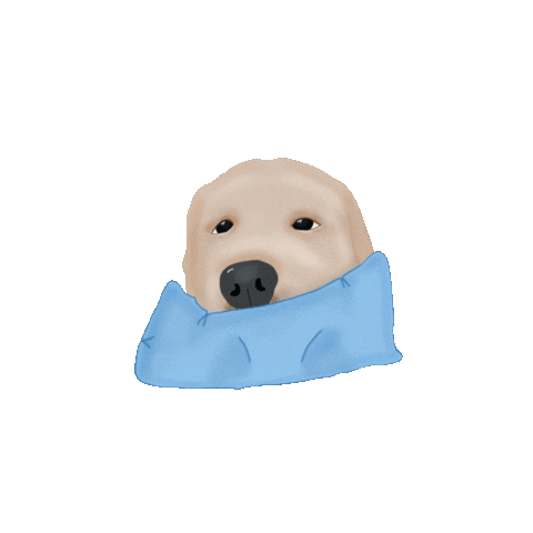 Happy_fluff giphyupload sleepy doggy Sticker