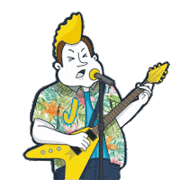 Rock Singing Sticker by Jesscool