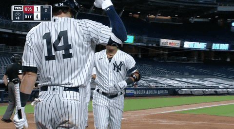 High Five New York Yankees GIF by Jomboy Media