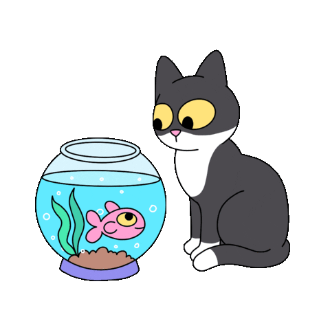 Cat Sticker by @gallegoseba