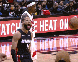 Yell Lets Go GIF by Miami HEAT