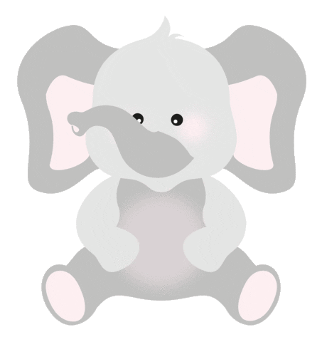 Elephant Tier Sticker by omamashop
