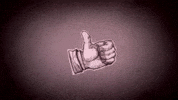 black and white thumbs up GIF
