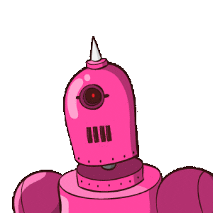 sansara66 giphyupload robots pink robot white robot Sticker
