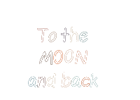 Printjesenzo moon sparkle loveyou tothemoon Sticker