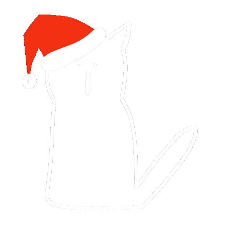 Santa Hat Cat Sticker