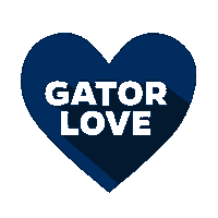 I Love You Orange Sticker by University of Florida