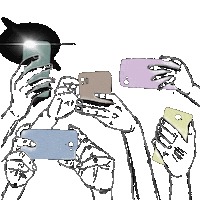 Typokaafi phone camera click shoot Sticker