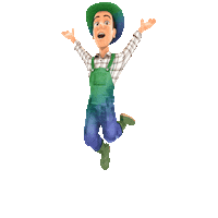 duquima jumping hero mascote pulo Sticker