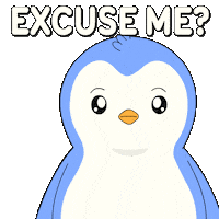 Say What Excuse Me Sticker by Pudgy Penguins