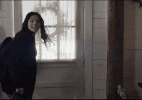 Kate's arrival at Barton's house; Laura greets her with a hug