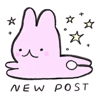 vonchons cute new post bunny vonchons Sticker