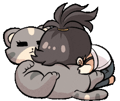 Rubbing Mew Mew Sticker by Jin