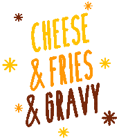 cheese fries Sticker by Maison de la Poutine