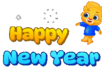 New Year Happy Holidays Sticker by Lucas and Friends by RV AppStudios