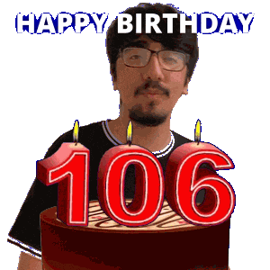 106 Years Old Sticker