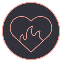 Heart Passion Sticker by Unerwartet Design