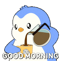 Tired Good Morning Sticker by Pudgy Penguins