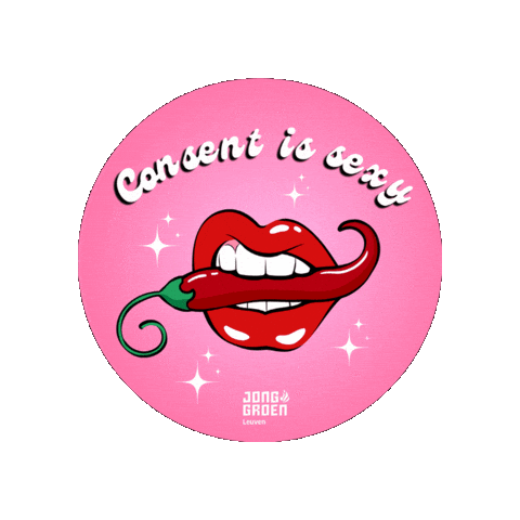 Sexy Consent Sticker by Jong Groen Antwerpen