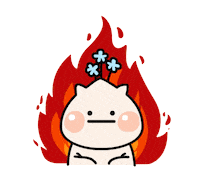 hanamcity angry fire 화남 분노 Sticker