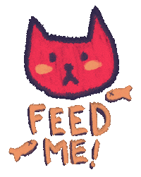 sofiacolor cat hungry kitty pet Sticker