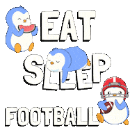 Game Time Football Sticker by Pudgy Penguins