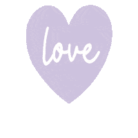 Purple Hearts Love Sticker