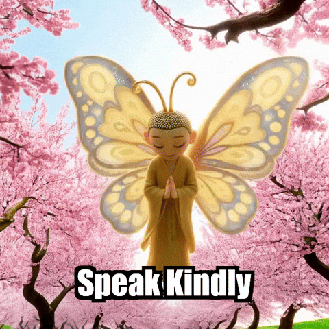 Wisdom Speak Kindly GIF by BuddhaFlyJourney