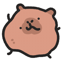 Capybara Sticker by sansanplanet