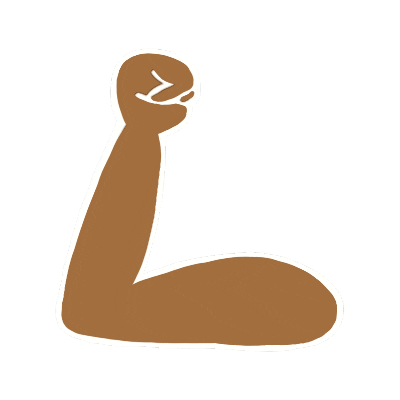 GOTRBA strength arm empowered femaleempowerment Sticker