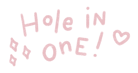 Hole In One Pink Sticker by Catharina Stewart