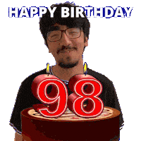 98 Birthday Sticker