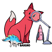 Bansho science dinosaur microscope tutoring Sticker