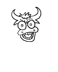 Supergunz what wtf surprise cow Sticker