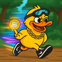 Crypto Running GIF by DUCKCOIN