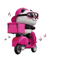 elistorycriativo panda moto pandinha motoca Sticker