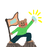Mask Bear Sticker
