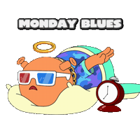 Tired Good Morning Sticker by Quirk Life Studios