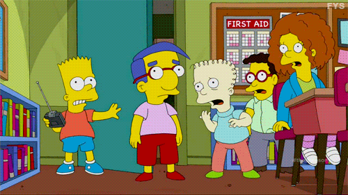 scared the simpsons GIF
