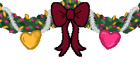 Merry Christmas Hearts Sticker