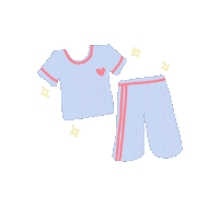 diangambar love pink blue clothes Sticker