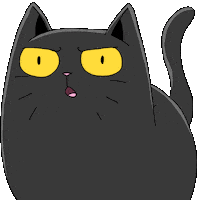 WeFlaps cat weird okay black cat Sticker