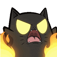 WeFlaps cats mad rage blackcat Sticker