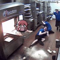 Scared Pizza GIF