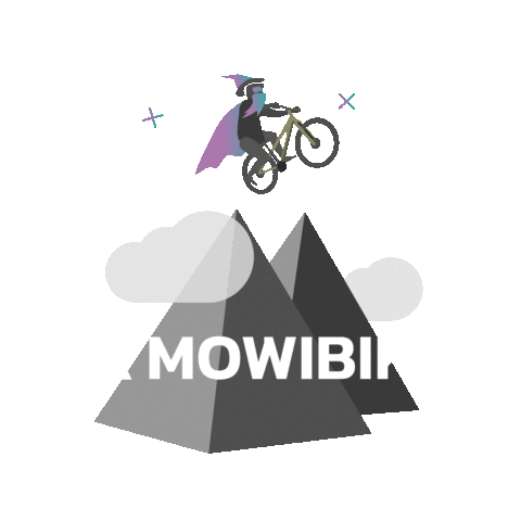 MOWISPACE giphyupload mountains mowi bike mountain wizard Sticker