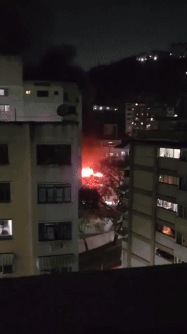 Fire Breaks Out in Caracas Apartment Building