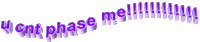 you can't phase me Sticker by AnimatedText